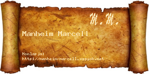 Manheim Marcell névjegykártya